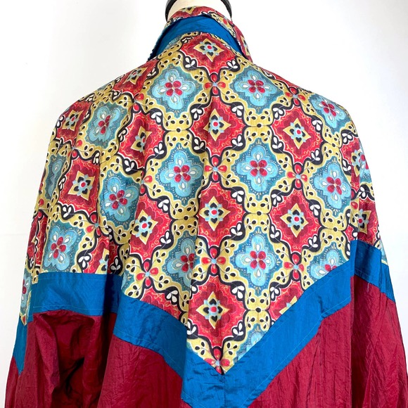Vintage 90s Unique Jennifer Moore Activewear Windbreaker Jacket- Medium - Picture 8 of 9